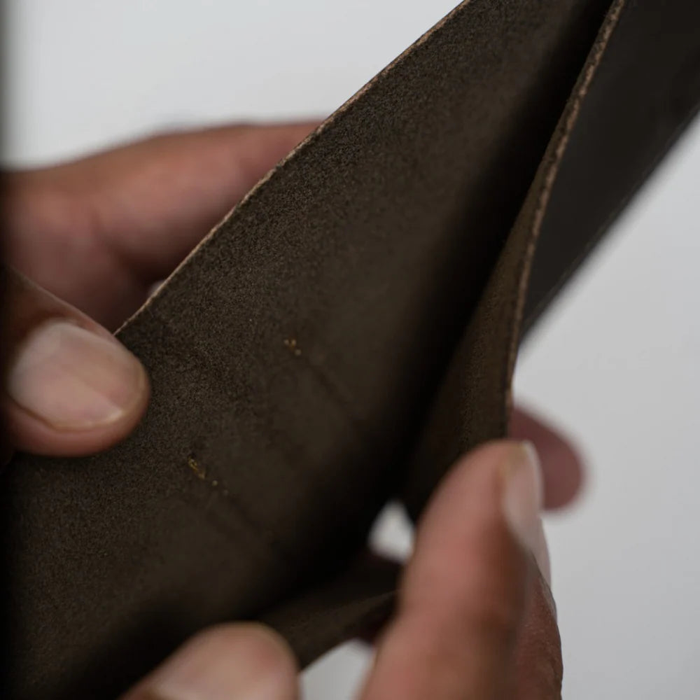 Sleek Gray Leather Wallet –  Modern & Minimal by BM7"