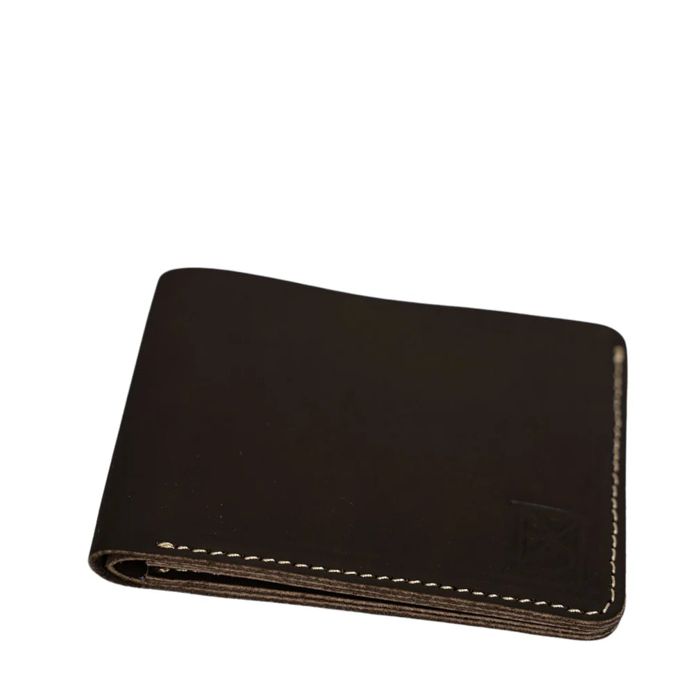 Sleek Gray Leather Wallet –  Modern & Minimal by BM7"